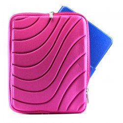 Wave Design iPad Tablet Sleeve Pouch Bag with Zipper 10" (Hot Pink)